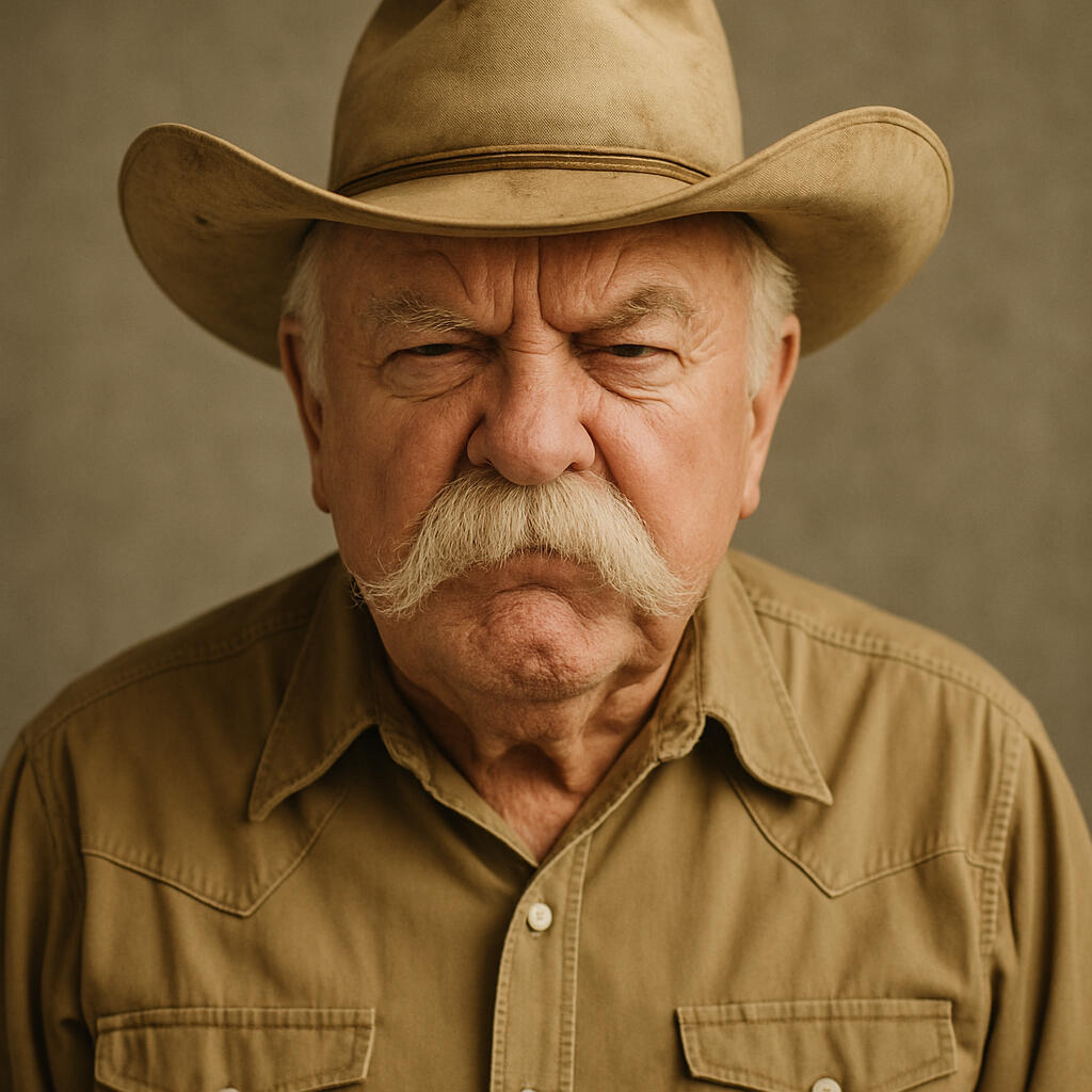 Grumpy Grandpa Grmpy Grandpa scowling at you